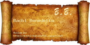 Bachl Benedetta névjegykártya